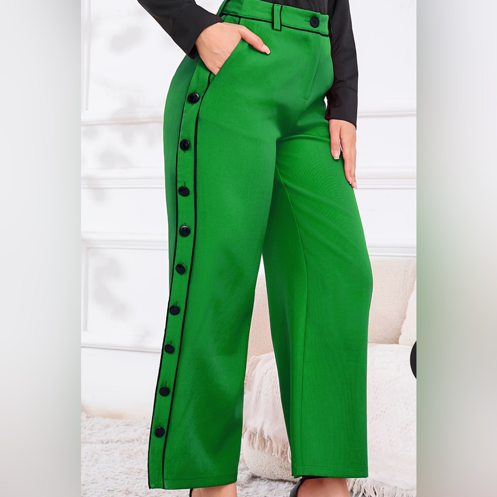 Unbranded Green unButton-Down pant legs size L